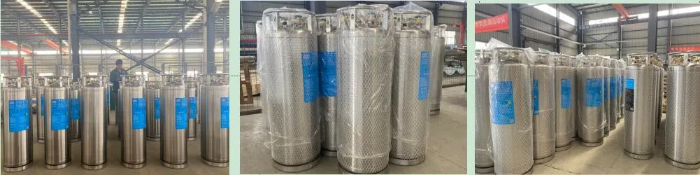 CE/En Standard Cryogenic Liquid Oxygen Nitrogen Argon Insulation Dewar Cylinder, Insulated Welded Cryogenic Liquid Oxygen Dewar Cylinders~