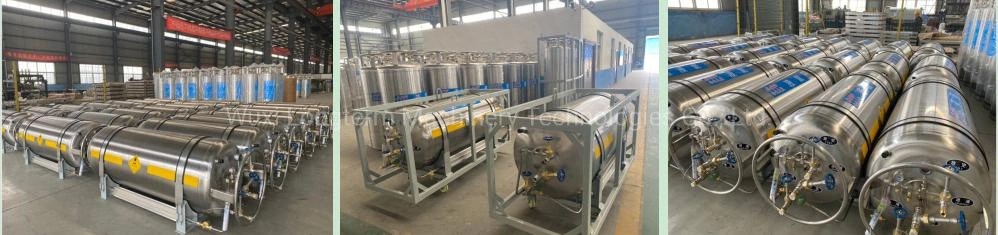 CE/En Standard Cryogenic Liquid Oxygen Nitrogen Argon Insulation Dewar Cylinder, Insulated Welded Cryogenic Liquid Oxygen Dewar Cylinders~