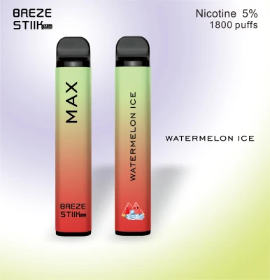 Vente en gros populaire Breze Stiik Max 1800puff 6ml liquide 950mAh vaporisateur de gaz liquide ambiant